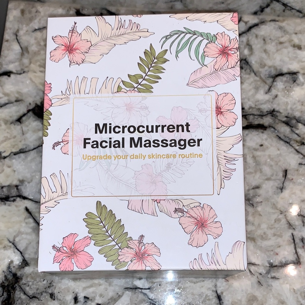 Microcurrent Facial Massager - Pink Floral